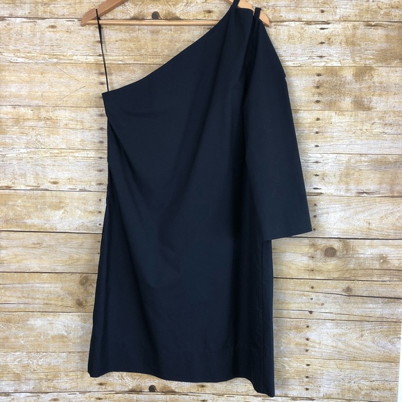 Lewit Nordstrom Navy Blue One Shoulder Tunic Dress - Picture 4 of 8